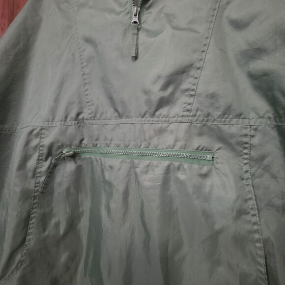John Deere Mens Sz XXL Green 1/4 Zip Pullover Windbreaker Lightweight Raincoat - Picture 7 of 10